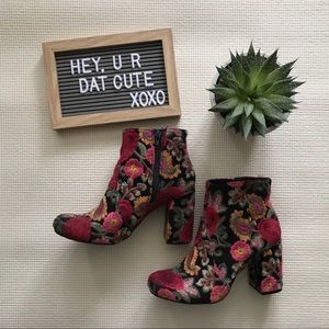 One-of-a-Kind Embroidered Ankle Boot
